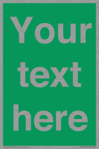 Custom Safe Condition: Blank (green) sign